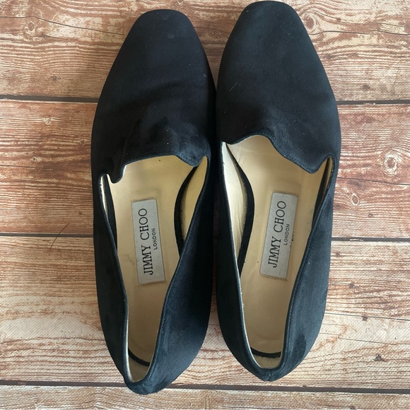 Jimmy Choo woman Black Suede Jaida Smoking  Size 37.5 usa 6.5 - Picture 12 of 16